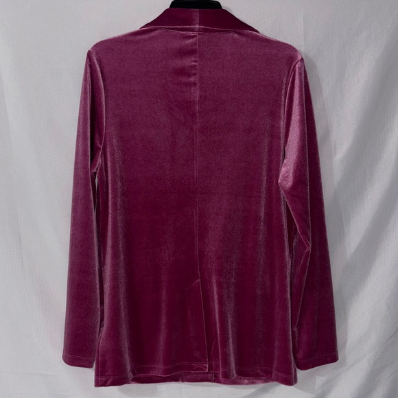 Zara Magenta Velvet Blazer - Picture 3 of 4
